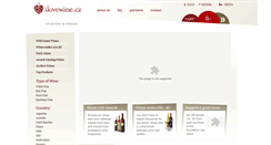 Desktop Screenshot of ilovewine.cz